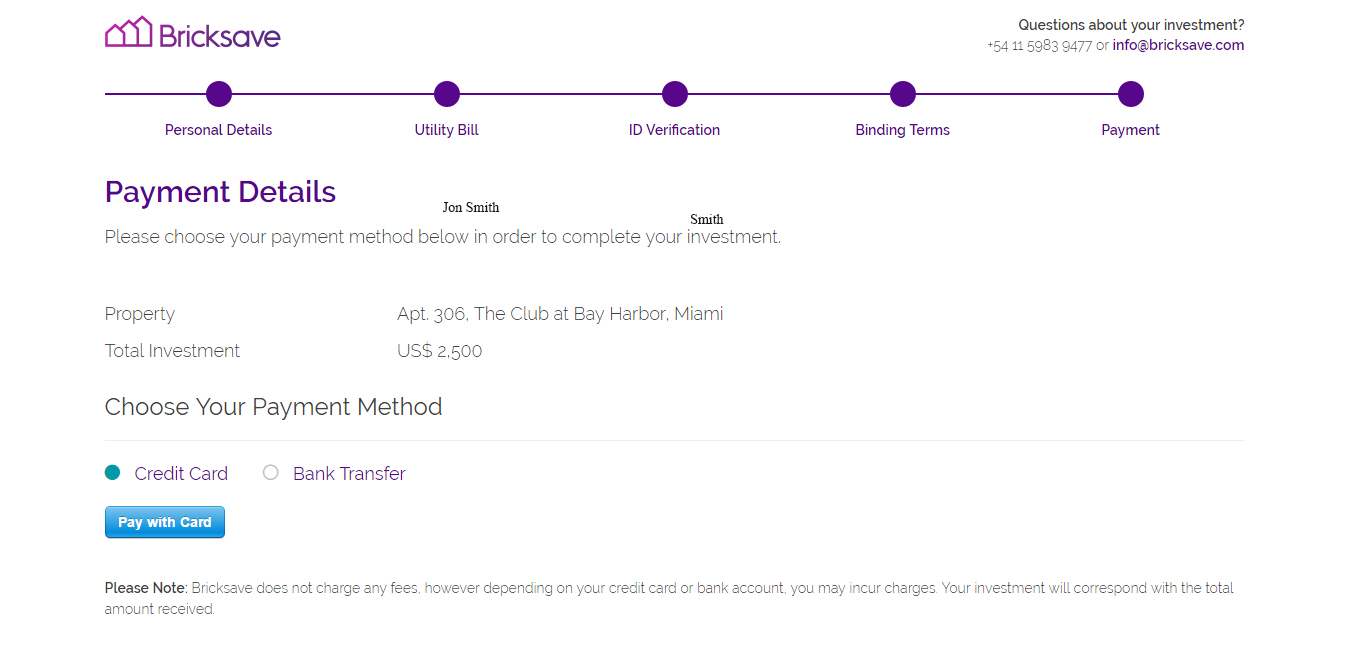 Website checkout process