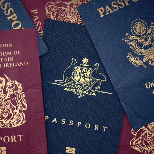 a collection of passports